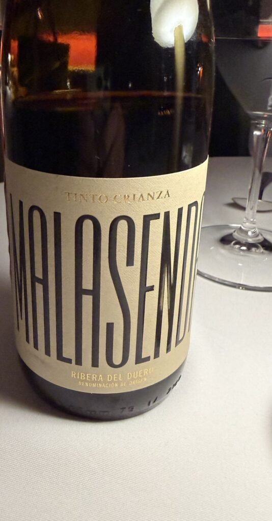 Vino Malasenda Crianza en La Belle Epoque, restaurante francés Roma Norte